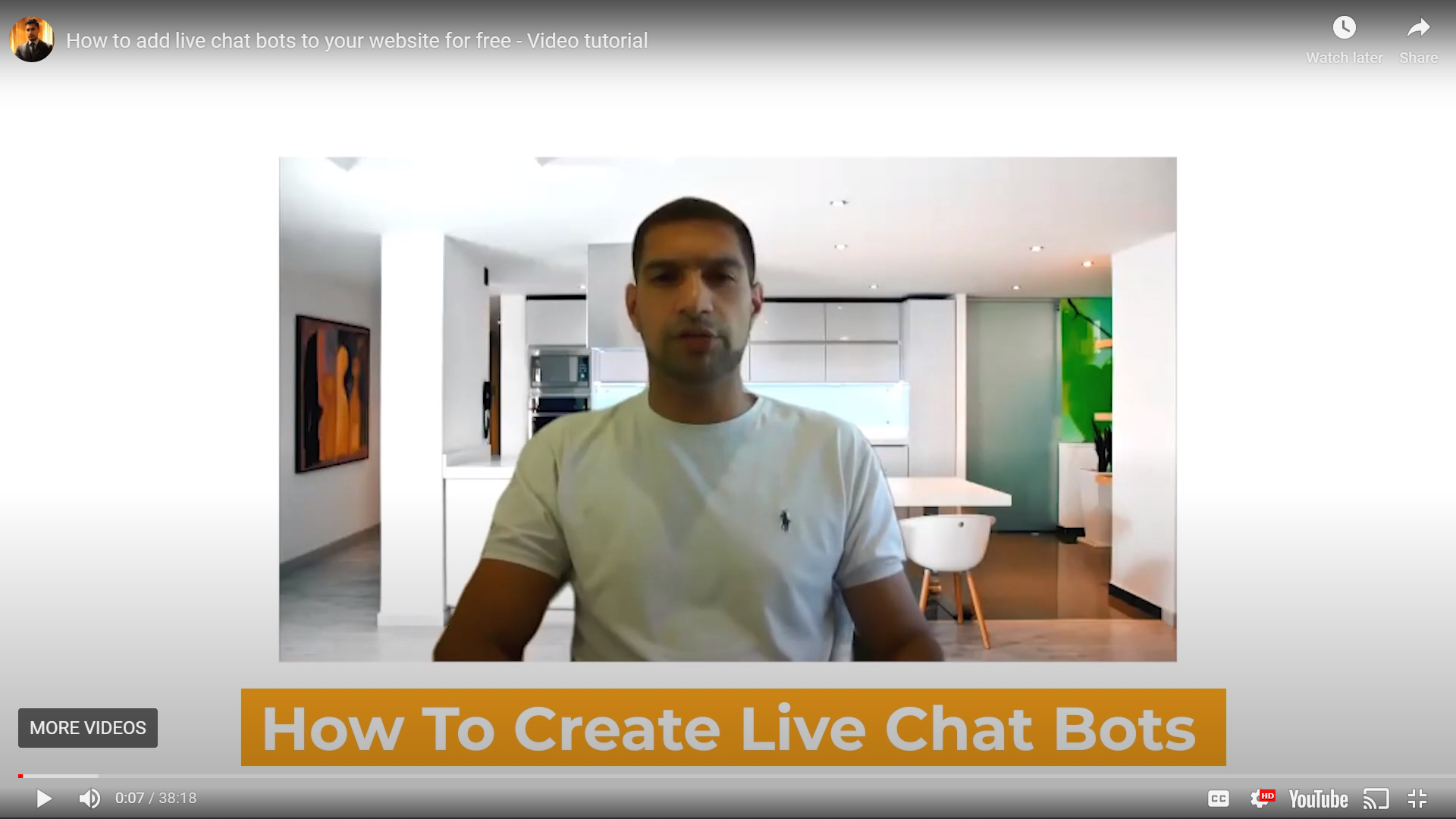 How to add live chatbots to your website for free – Video tutorial