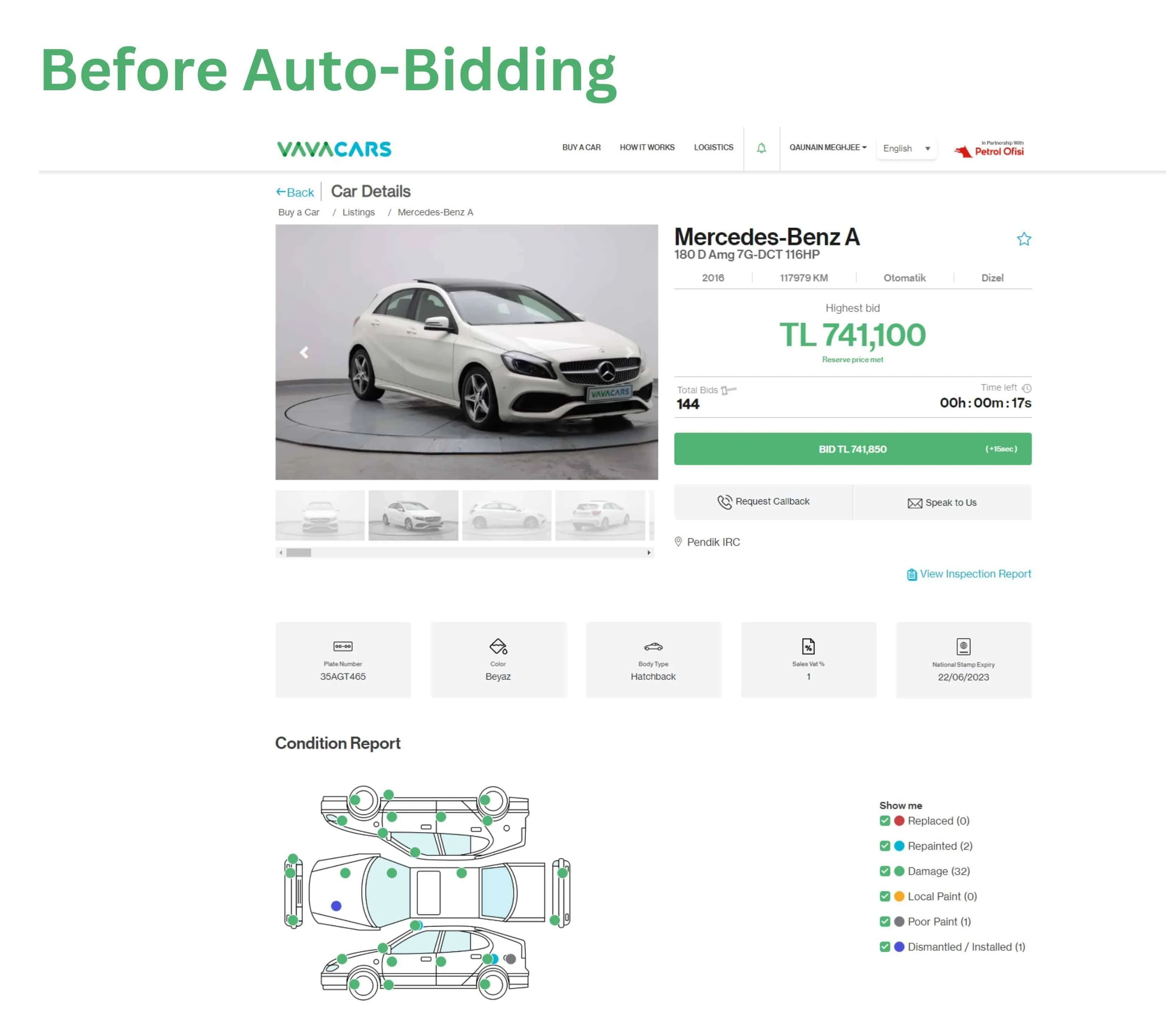 Dealer Portal - Before Auto bidding