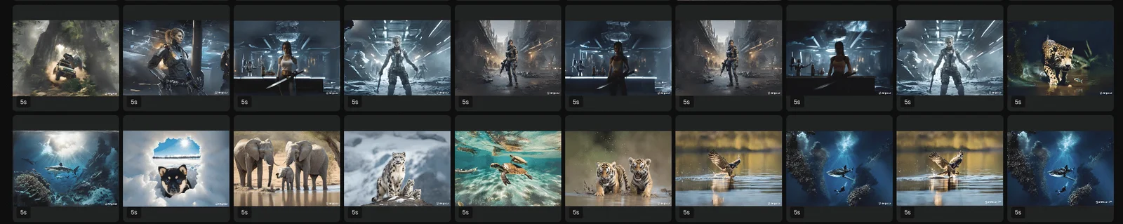 AI video clips